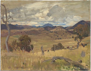 George W. Lambert (1873-1930) Michelago Landscape (1923) Oil on wood panel National Gallery of Australia